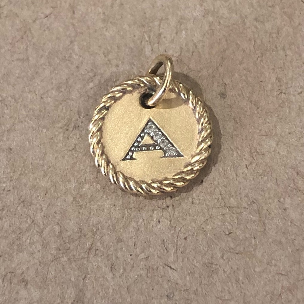 David Yurman initial necklace